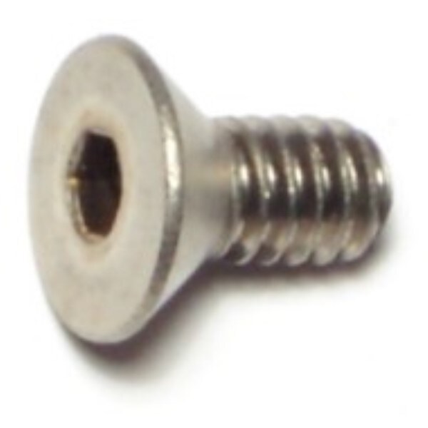 Midwest Fastener 1/4"-20 Socket Head Cap Screw, Flat, Plain 18-8 Stainless Steel, 1/2 in Length, 10 PK 72101 - main